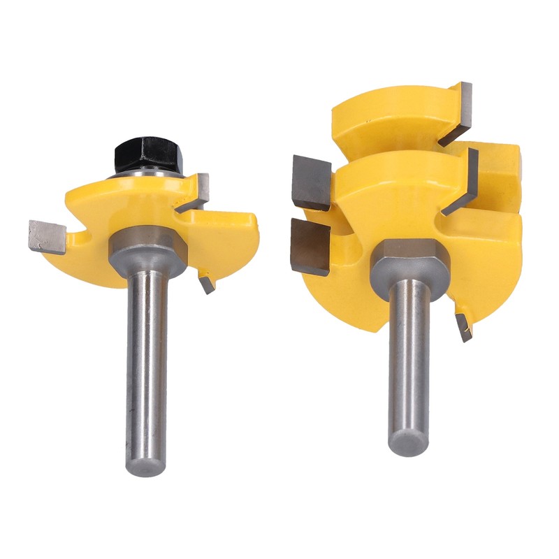 Tongue Groove Router Bit Set Adjustable T Shape 3 Teeth