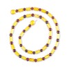 Genuine Amber Necklace - Polished Sphere and Cylinder Shaped Beads
