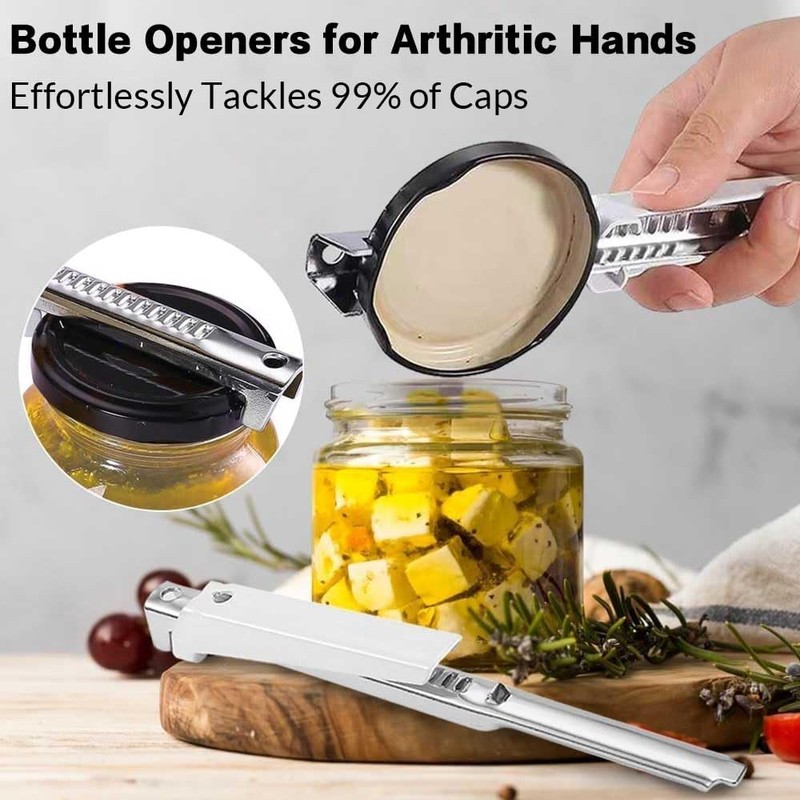 2 Pcs Effortless Jar Openers for Arthritis Hands, Adjustable Manual