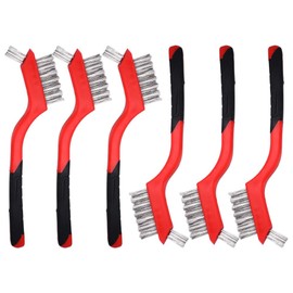6-Pack Wire Brush Homeowner's Secret Cleaning Tool: Rust Removal Efficiency Scrub Brush Set - 3X Faster Precision Wire Brushes for Detailed Cleaning - 6 Specialty Brushes for Every Surface Type