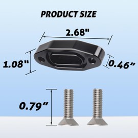 CNRAQR LS Billet Oil Cooler Block off Plate on Oil Pan LS Billet Oil Port Plate Compatible with Gen III IV Series Engines LS3 LSX LS1 LS2 LS6 L9H LQ4 LQ9 L92 4.8L 5.3L 5.7L 6.0L 6.2L Black 2 Pack