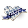 Bavariashop Pin Mei LebensGfui; traditional jewellery, Bavarian gift idea, blue