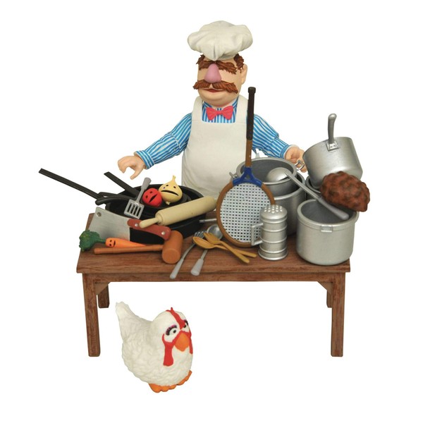 DIAMOND SELECT TOYS The Muppets: Swedish Chef Deluxe Figure Set,Multi-color