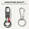 Italy Keyring with Fiat Logos, Accessories for Fiat 500C Accessories,
