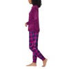 Nautica Women's 2 Piece Fleece Pajama Sleepwear Set, Purple Plaid,
