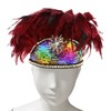 Attitude Studio Red Feathers Sequin Head Band -Costume Headband for