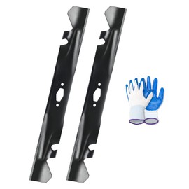 742P05177A-X Mulching Mower Blades Compatible With Cub Cad et 42" Decks XT1-LT42 XT2-LT42, 490-110-C202 lawn Mower Blade Fit for Crafts man T2200, Replace 742-05177A-X 490-110-Y202, 2 Pack With Gloves