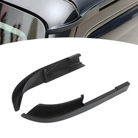 MOXRUQ 2 PCS Hardtop Roof Rain Diverter, JK Rain Gutter Extension, ABS Car Rain Water Diverter, Drip Rain Diverter Accessories, Compatible with 2018-2024 Wrangler JL JLU 2 Door&4 Door Hard-Top (Black)