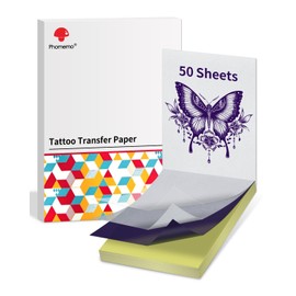 Phomemo 50 Sheets Tattoo Transfer Paper, Tattoo Stencil Paper, Thermal Stencil Paper, A4 Tattoo Paper for M08F TP81 TP83 TP88 Tattoo Thermal Stencil Machine