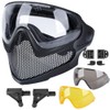ATAIRSOFT 2 Modes Airsoft Mask Full Face Tactical Safety Protective