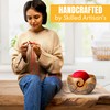 Bhartiya Handicrafts Wooden Yarn Storage Bowl, Knitting Accessories Yarn Holder