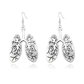 ONLYJUMP Biology Chemistry Earrings Gift for Women Microscope Dangle Earrings Silver Plated DNA Double Earrings Science Microscope Charms Earrings Jewelry Gifts (Lung slices)