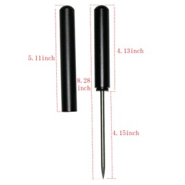 Aluminum Alloy Ice Picks, Ice Crusher Ice Chisel Removal Pick Ice Tool with Aluminum Safety Alloy Cover for Restaurant Bar Bartender Home Kitchen (Black)