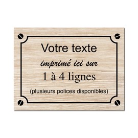 Mygoodprice Dekoschild aus Aluminium, Türschild Personalisiert, Namensschild, für Innen und Außen, 30 x 20 cm, Holz