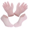 Ipetboom 1Set Moisturizing Gloves and Socks for Women Soft Elastic Spa Gloves and Moisturizing Socks for Dry Cracked Hands for Travel and Beach Activities Duo