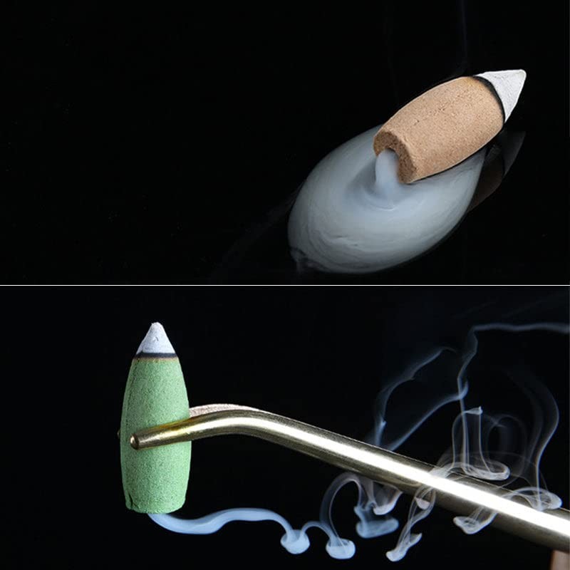 AIMALL Ceramic Backflow Waterfall Smoke Incense Burner Censer Holder Gifts