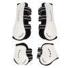 TOPINCN Horse Front Gaiters, White, Open Front, Sweat Absorption, Sturdy