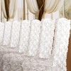Moukeren 12 Pcs White Rosette Throne Chair Cover Satin Rosette