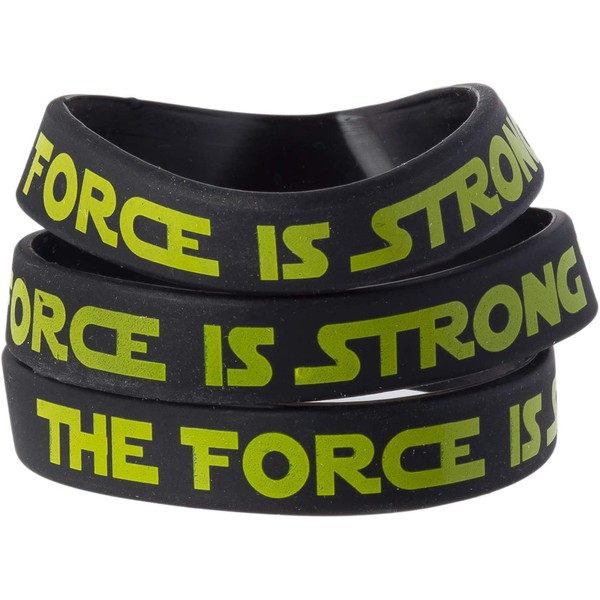 The Force Party Favors Bands, Galaxy Wars Theme Birthday Supplies Goody Bag Kids Teen Tween Size Wrist Bracelets for Boys Girls 24 Pack