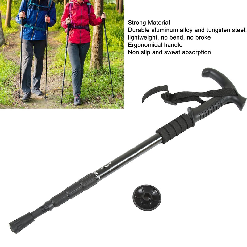 Hiking Poles with Mud Basket Aluminum Alloy Telescopic Hiking Stick