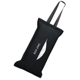 TCC-01 Tissue Case Tissue Cover for Car Hanging Wall Hanging Box Tissue (Black)