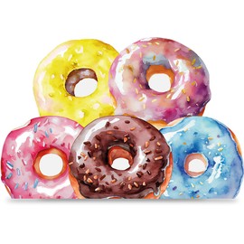 Donut Geschenk Holzkarte - Donuts Geburtstagskarte | Lustiges Donut Motiv, Süßigkeiten Deko, Geschenk für Naschkatzen, Lustiges Geschenk für Donut Fans, Donut Deko für Küche oder Café