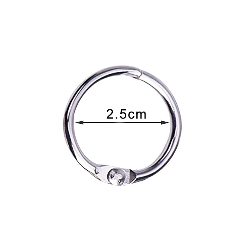 20Pcs Binder Rings Metal Book Ring 1inch Loose Leaf Binders