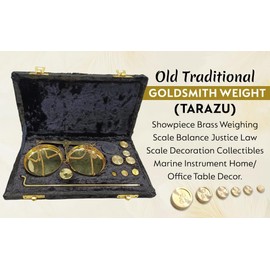 Antique Traditional Goldsmith Brass Weighing Scale Balance Justice Law Scale Decoration Beautiful style Functional Brass weighing scale Home/Office Decor.