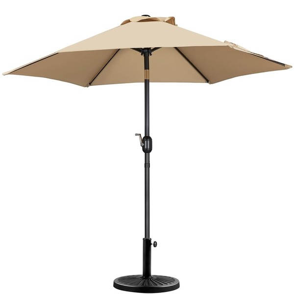 Yaheetech Patio Umbrella with Base Included, 7.5ft Outdoor Umbrellas for