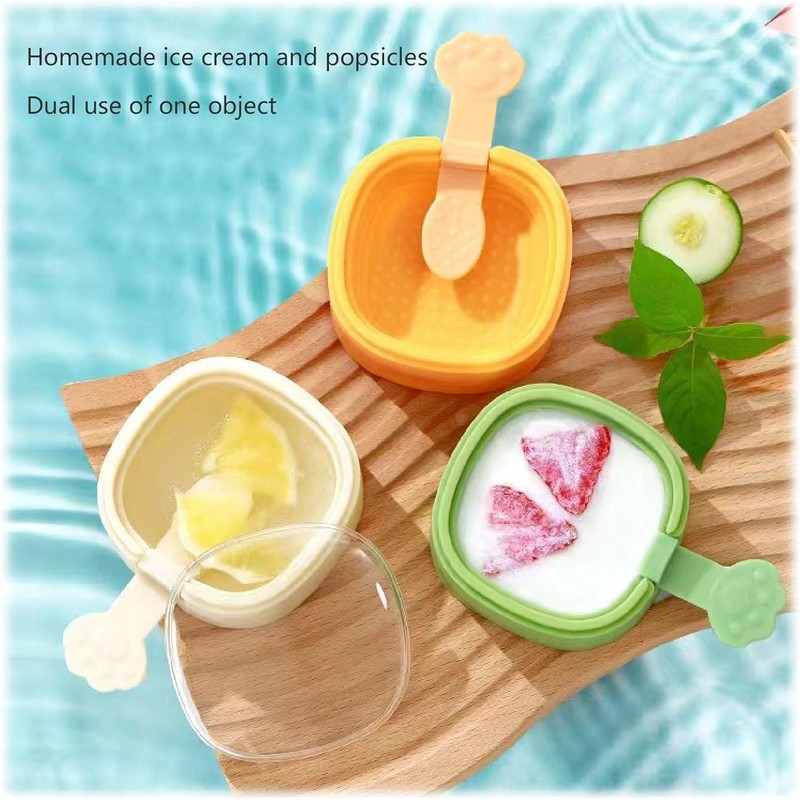 THJOPOKEEL 2Pcs Creative Multi-Layer Ice Cream Mold, Homemade Ice-Cream Mould,