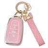 for Toyota Camry RAV4 Key Fob Cover with Bling Keychain,