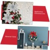 iplusmile 10pcs Glitter Artificial Christmas Flowers Red Silver Tree Hanging