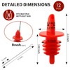 Plastic Liquor Bottle Pourers red- 12 Pack Classic Bottle Pourers