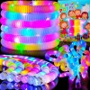 12 Pulseras Elásticas De Neón Luz Led Para Fiestas Batucada