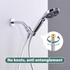 Jasya Silicone Shower Hose Extra Long,Explosion Proof Anti Winding Showerhead
