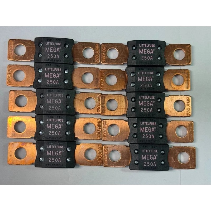 Littelfuse Lot of 10 Littelfuse MEGA 250A High Current Bolt-ON