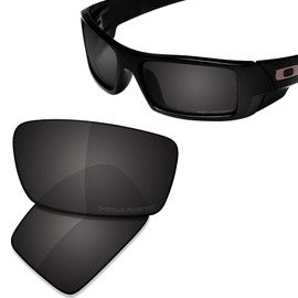 Saucer Premium Replacement Lenses for Oakley Gascan Sunglasses, High definition - carbon black polarised