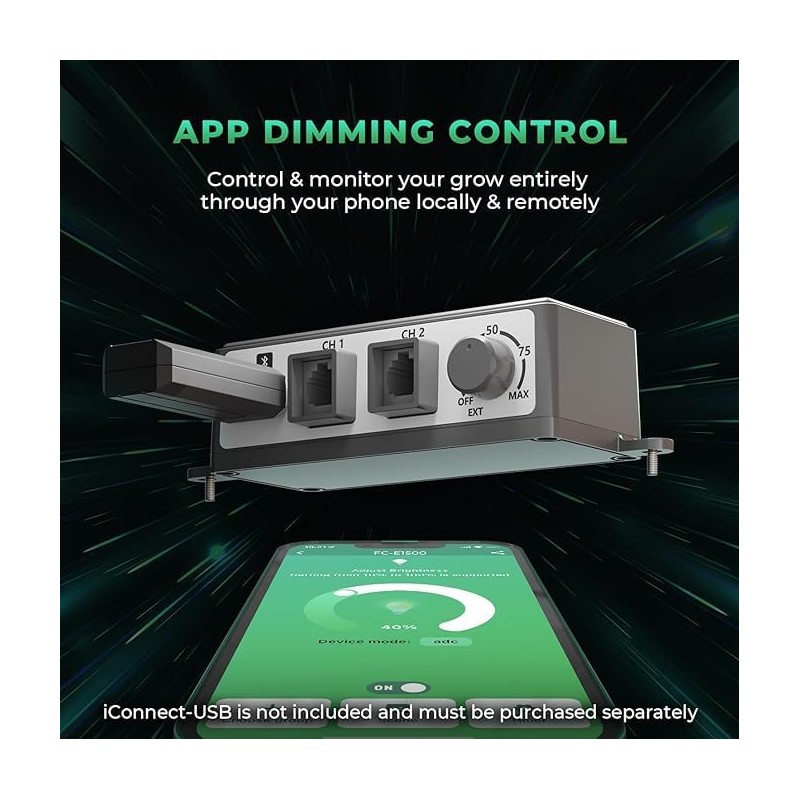 MARS HYDRO iConnectu Bluetooth USB Supports Smart Grow System Devices