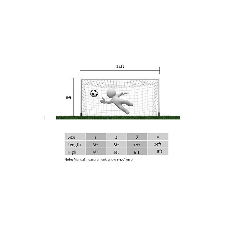 Soccer Goal Net Football Net Durable Portable Replacement Tough Goal