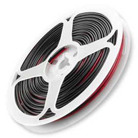 URCIANOW 10 Meter 22AWG 0.35mm²2 Core Black Red Tinned Copper Cable with PVC Jacket Electrical Wire 12V/24V Extension Cord for LED Strip Light