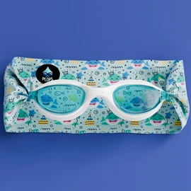 Waterplops Swimming Goggles for Children, Boys, Shark Drawings, Anti-Fog Ultra Soft Stretch Band, Anti-UV, UV Lenses, from 5 Years, No Pulling Hair, Absolute Comfort