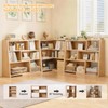 Aibiju Expandable Bookcase, 3-Tier Ladder Open Storage Bookshelf, Storage Organizer