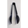 10 x GSL Black Plastic Serving Tongs - Buffet Party