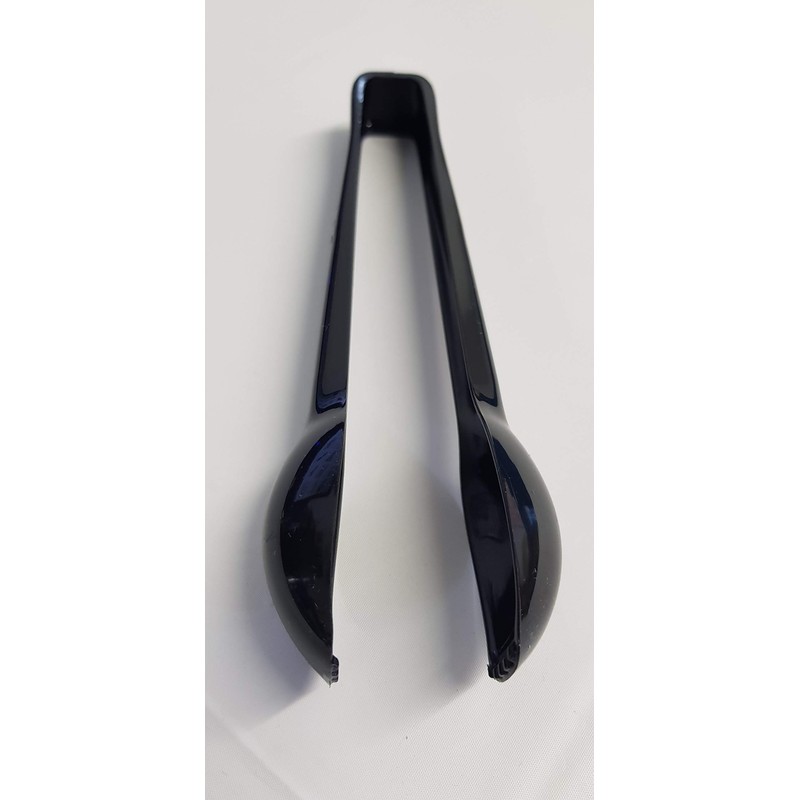 10 x GSL Black Plastic Serving Tongs - Buffet Party
