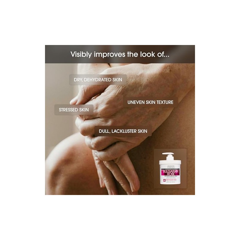 Advanced Clinicals Bulgarian Rose Oil Cream Anti Aging Rescue For
