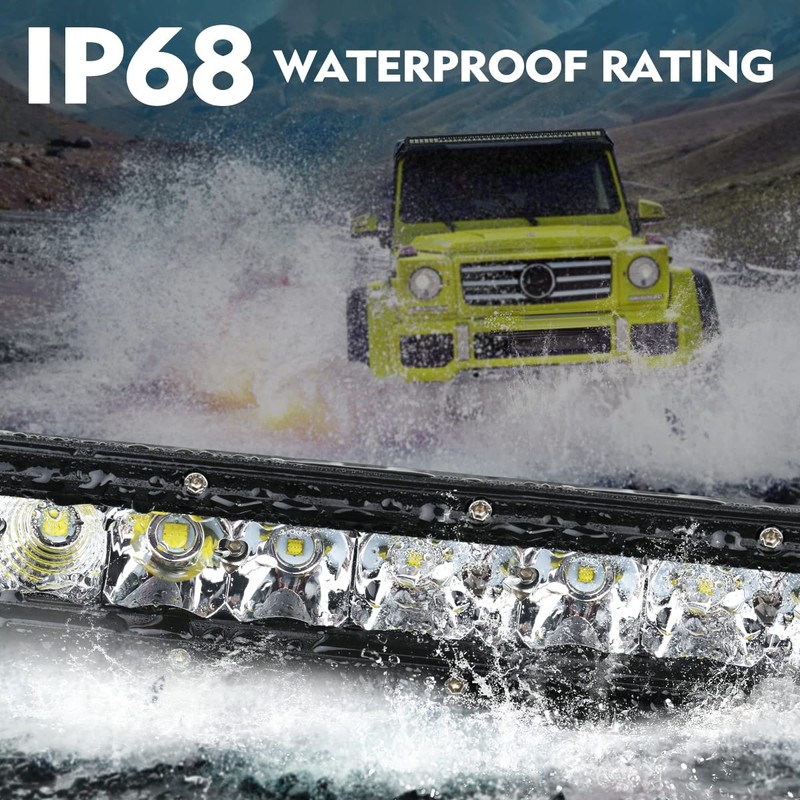 Rigidhorse 52 Inch LED Light Bar Single Row Flood &