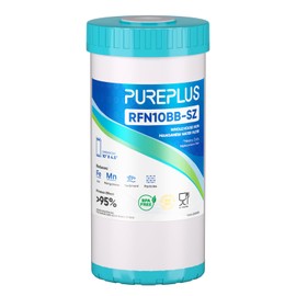 PUREPLUS 10" x 4.5" RFN10BB-SZ Whole House Iron & Manganese Reduce Water Filter Replacement Cartridge, 1 Pack