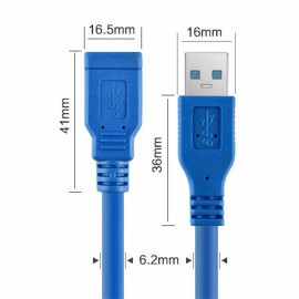 Unbranded USB 3.0 Extension Extender Cable Cord M/F Standard Type A Male to Female 10FT US