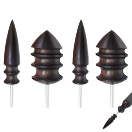 Powerruif 4 Pieces Burnisher Kit Leather, Burnisher Leather Craft, Carving Tool Leather Craft Set, Handmade DIY Leather Leathercraft, Burnisher Leather, for Drill, Hand Drill