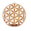 Suncatcher Amber in Birch Wood Flower of Life Window Decoration
